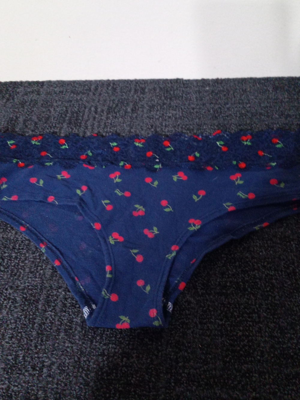 PINK Victoria's Secret Navy Cherry Print Hipster